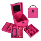 Mulit Layer Jewelry Box Pink Color for necklace bracelet rings
