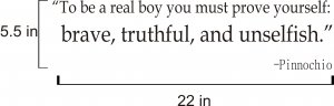 To Be A Real Boy You Must Prove vinyl wall decal