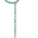 Hello Kitty Assorted Fruits Diecut Straw - Blue