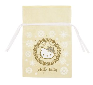 Hello Kitty Snowflake Drawstring Gift Bag