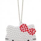 Hello Kitty Dot & Border Diecut Key Ring -  White
