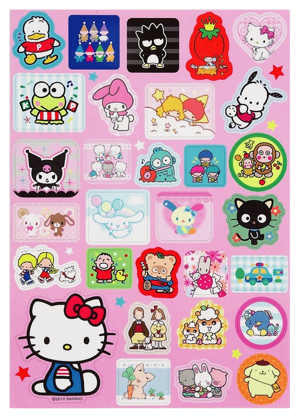 Sanrio Friends Characters Magnet Sheet