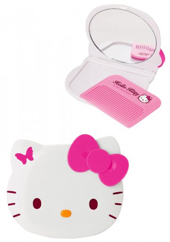 Hello Kitty Butterfly Mirror & Comb Set