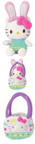 Hello Kitty Easter Bunny Mascot Plush - Pink Bow