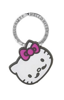 Hello Kitty Assorted Funny Face Key Cap with Key Ring - Mustache