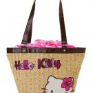 Hello Kitty Flower Woven Shoulder Tote