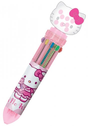Hello Kitty 10C Ballpoint Pen with Mascot - Pinktone