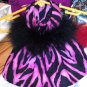Hot Pink and Black Tiger with Fur