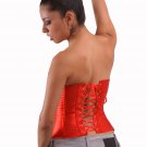 Honey Lemon - Strapless Red Corset with Laces MEDIUM