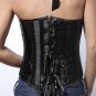 HONEY LEMON - Strapless Black Corset with Laces MEDIUM