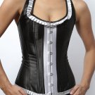 HONEY LEMON - Fancy Strapless Black and Platinum Corset M