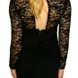 HONEY LEMON - Black Long Lace Sleeve Mini Dress