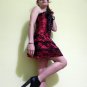 HONEY LEMON - Fancy Red Corset Dress with Black Laces  M