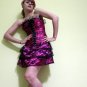HONEY LEMON - Fancy Pink Corset Dress with Black Laces  XL