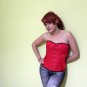 HONEY LEMON - Fancy Red Corset with Black Borders M