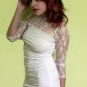 HONEY LEMON - Fancy Lace Sleeve White Dress