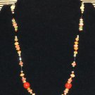 Item 3- 16" glass, agate, peridot, honey opal, sunstone, & grossularite necklace