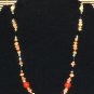 Item 3- 16" glass, agate, peridot, honey opal, sunstone, & grossularite necklace