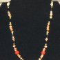Item 3- 16" glass, agate, peridot, honey opal, sunstone, & grossularite necklace