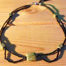 Item 12- 15.5" glass, rhyolite and Russian serpentine necklace.