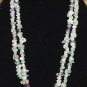Item 114- 18" Fluorite and silverplate double strand necklace.