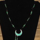 Item 111- 20.5" Turquoise, aventurine, chrysoprase, silver and glass necklace.