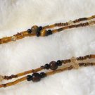 Item 11- 15.5" Double strand tiger eye and glass necklace.
