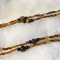 Item 11- 15.5" Double strand tiger eye and glass necklace.