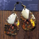 A-LURE-ING earrings for the ladies!  #11- Honeycomb stamped goldtone spinner