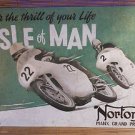 Norton Manx Grand Prix metal sign-  For the ride of your life