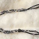 Item 35- 16.5" glass, garnet, amethyst, labradorite, iolite, aquamarine necklace