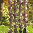 Item 52- 12" suncatcher: glass, amethyst, agate, wood, silverplate.
