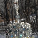 Item 107- 4" suncatcher: glass & silvertone.
