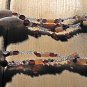Item 32- 16.5" glass, Labradorite, garnet and pink opal double strand necklace.
