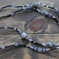 Item 35- 16.5" glass, garnet, amethyst, labradorite, iolite, aquamarine necklace