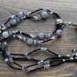 Item 35- 16.5" glass, garnet, amethyst, labradorite, iolite, aquamarine necklace