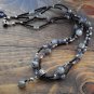Item 35- 16.5" glass, garnet, amethyst, labradorite, iolite, aquamarine necklace