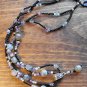 Item 35- 16.5" glass, garnet, amethyst, labradorite, iolite, aquamarine necklace