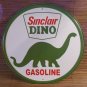 12" diameter metal Sinclair Dino Gasoline sign