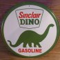 12" diameter metal Sinclair Dino Gasoline sign