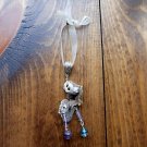 Item 131- 3" Minnesota crystal and fluorite suncatcher.  With 2" hanging ribbon.