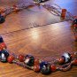 Item 69- 20.5" Ceramic, peridot, agate and glass 2 strand necklace. W/ earrings.