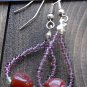 Item 69- 20.5" Ceramic, peridot, agate and glass 2 strand necklace. W/ earrings.