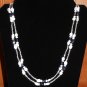 Item 125- 22" iolite, moonstone, & chalcedony necklace. With earrings.