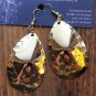 A-LURE-ING earrings for the ladies! #11- Honeycomb stamped goldtone spinner