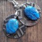 Item 60- 19.5" agate, apatite, aquamarine, iolite & glass necklace. W/earrings.
