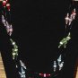 Item 55- 23" Three strand glass and silverplate necklace. With earrings.