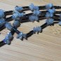 Item 41- 15" Hematite, Labradorite and iolite two strand necklace.