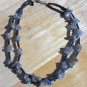 Item 41- 15" Hematite, Labradorite and iolite two strand necklace.