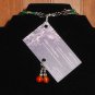 Item 126- 26.5" double strand agate, hessonite & aventurine necklace w/earrings.